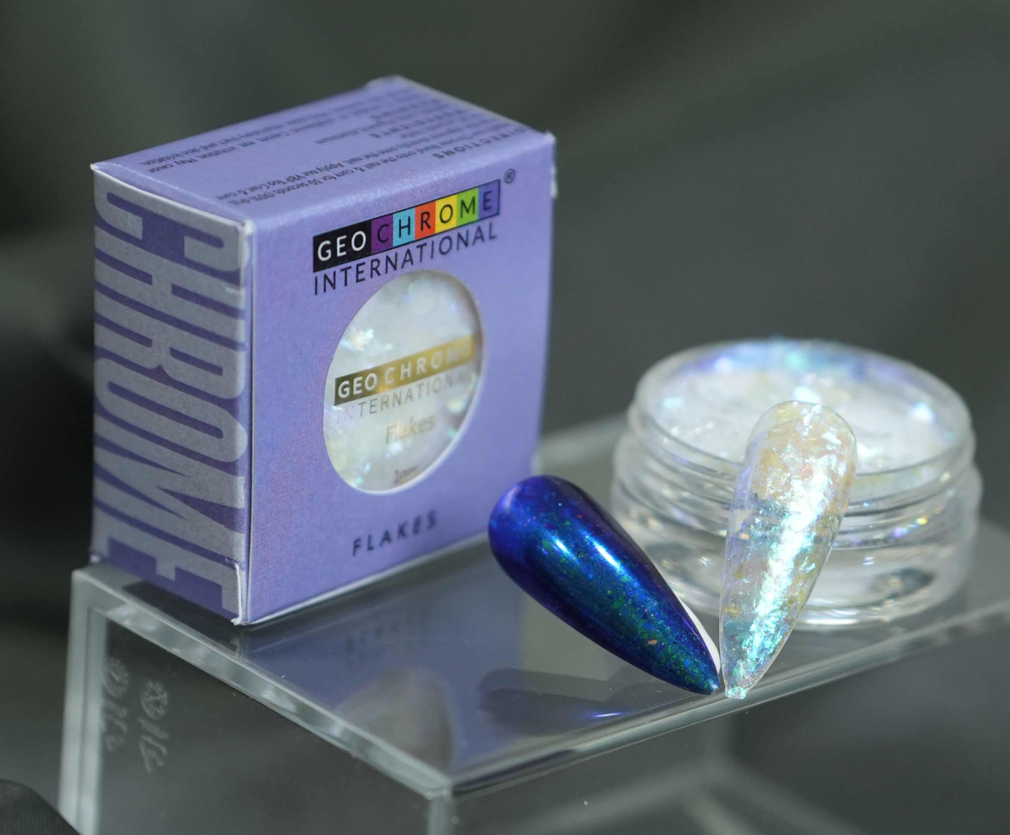 Transparent Optical Chameleon Flake - Sapphire Storm